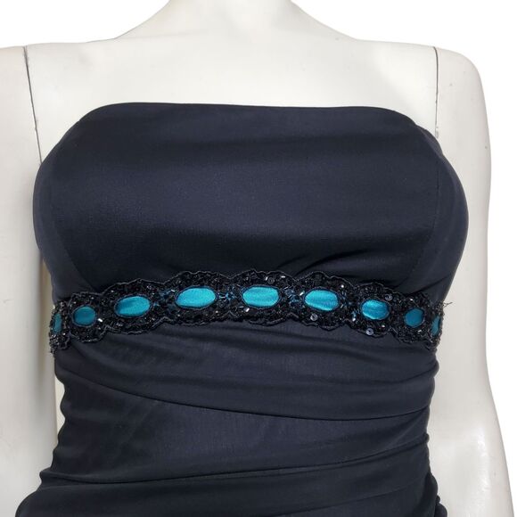 Betsy & Adam Black White VTG Cocktail Homecoming Evening Dress 10 Pin Up Retro - Picture 2 of 9